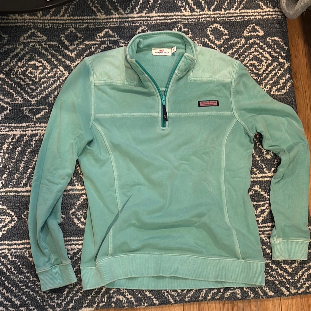 Vineyard Vines Seafoam Shep Shirt Half-Zip Pullover Small